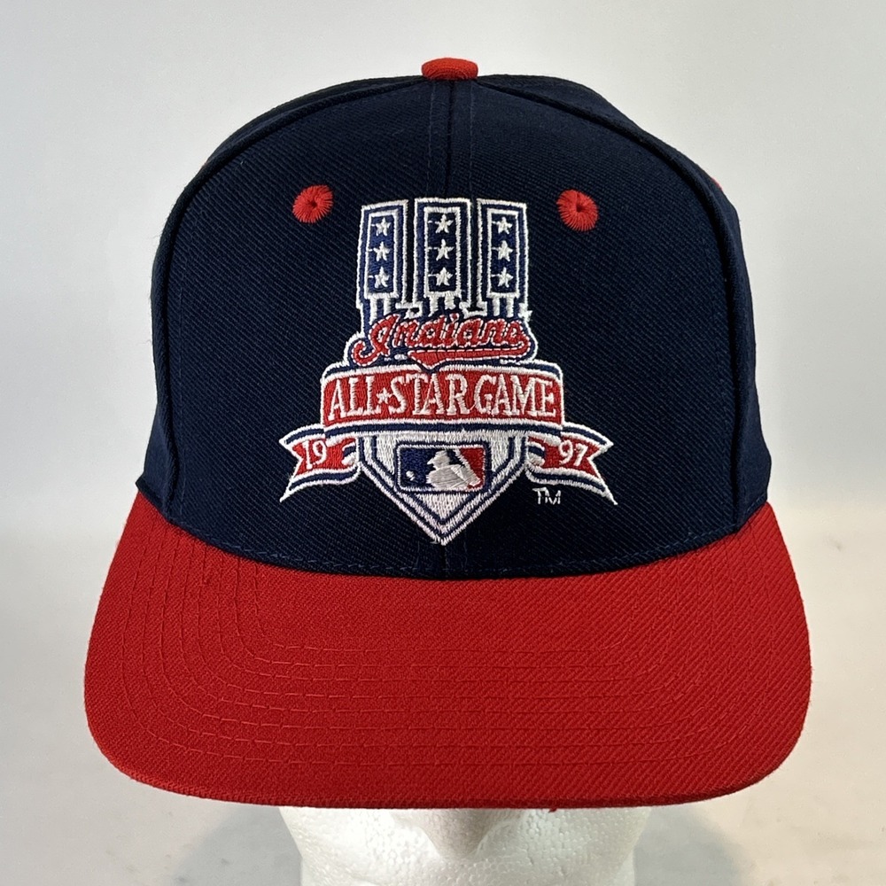 Vintage Cleveland Indians Hat Cap Snap Back Logo 7 1997 All-Star Game MLB 90's